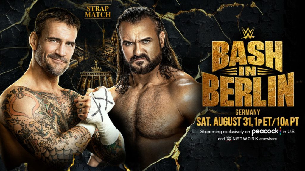 CM Punk se enfrentará a Drew McIntyre en un 'Strap Match' en WWE Bash in Berlin