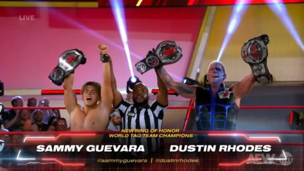 Sammy Guevara y Dustin Rhodes, nuevos Campeones Mundiales por Parejas de ROH en AEW Collision