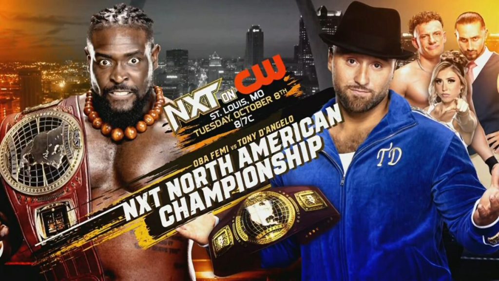 Oba Femi defenderá el Campeonato Norteamericano de NXT ante Tony D’Angelo el 8 de octubre