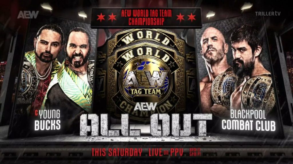 The Young Bucks defenderán el Campeonato por Parejas de AEW ante el Blackpool Combat Club en All Out 2024