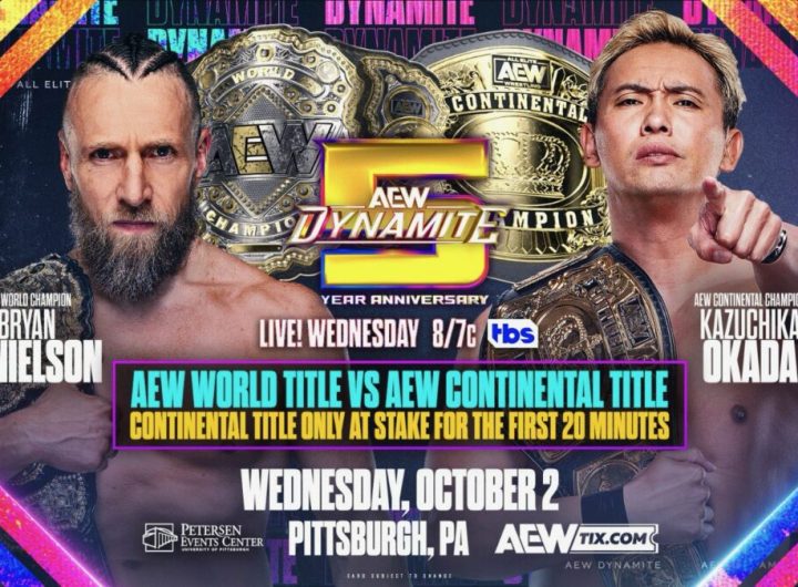 Bryan Danielson y Kazuchika Okada se enfrentarán poniendo en juego sus títulos en AEW Dynamite